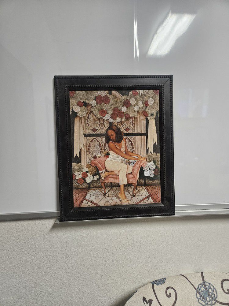 Doorway To Love African American Art Ethnic Art Black Wood Framed Picture Print

