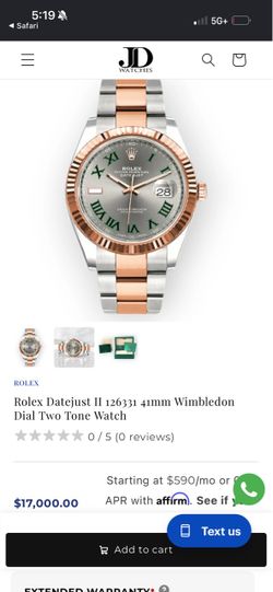 Rolex datejust 2Tone Rose gold 41 mm