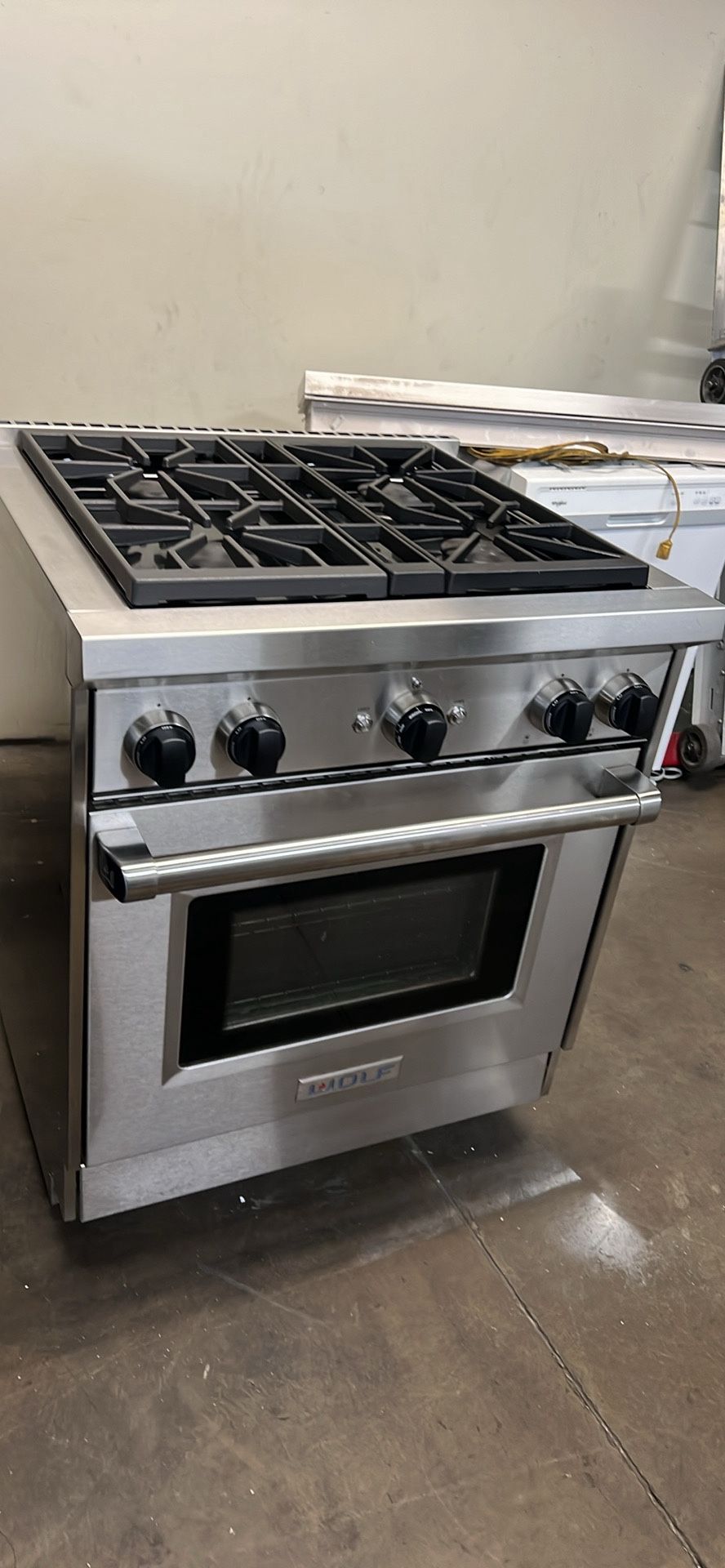 Wolf 30”Wide Gas Range Stove Stainless Steel 4Burners