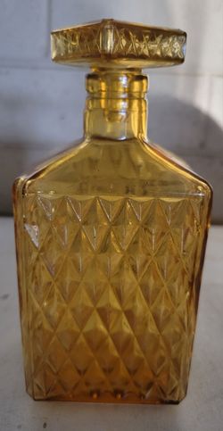 Vintage Amber Glass Decanter