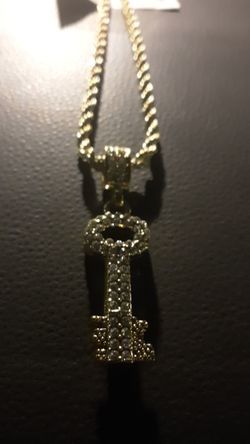 Key Designer rope chain with stones