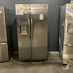 Frigidaire Stainless Side By Side Refrigerator💢💢 Scratch And Dent💢💢