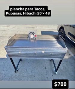 Big griddles/ 20x48/ plancha 20x48/ hot dog carts/ parillas/ taco carts/ griddles