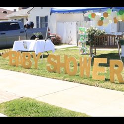 Baby Shower Yard Sign Gold