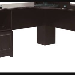 L-Shape Corner Desk, Espresso Desk