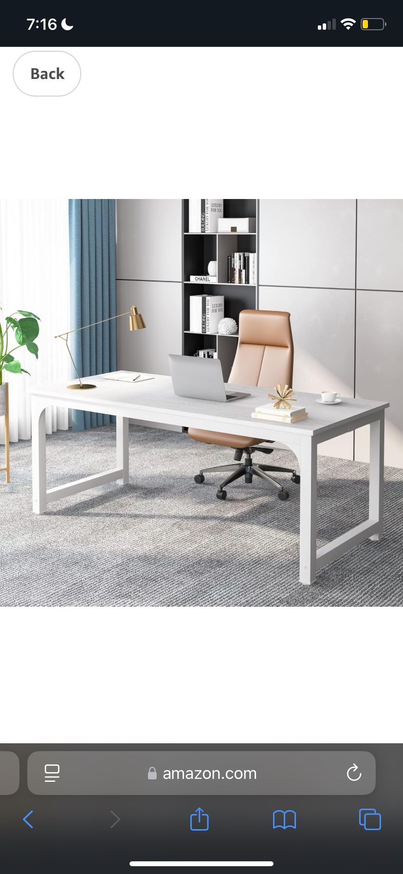 Tribesigns 70.8”Executive Desk, Large Office Computer Desk