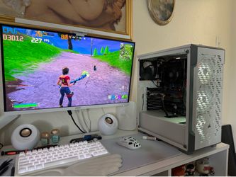 White Gaming Pc Computer Desktop GTX 1650 Super / Ryzen 3 3100