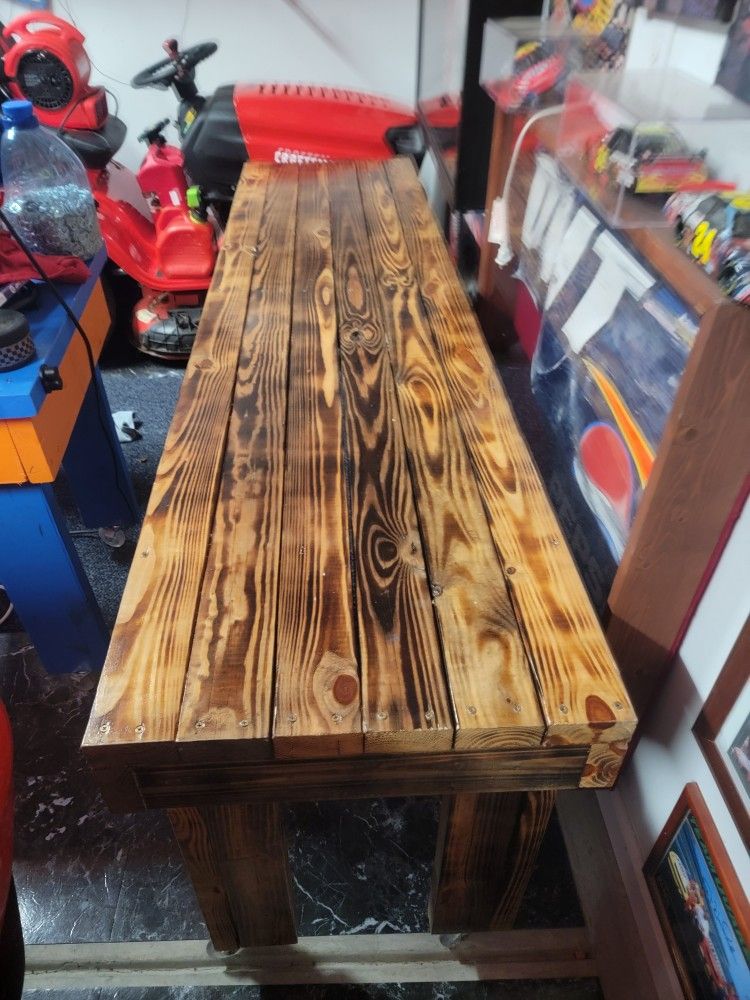 Burnt Wood Table Any Size
