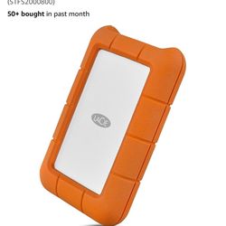 LaCie Rugged Thunderbolt USB-C 2TB External Hard Drive Portable HDD – USB 3.0 compatible, Drop Shock Dust Water Resistant, Mac and PC Computer Desktop