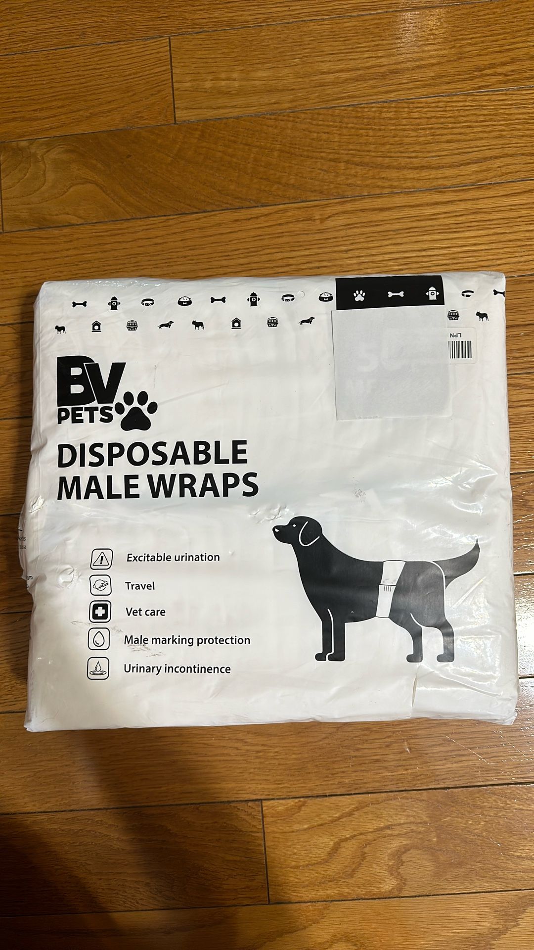Disposable Male Wraps For Dogs ( Medium)