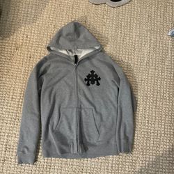 Old chrome heart cross patch hoodie