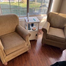 Matching Upholstered Accent Chairs – Comfortable, Sturdy, Smoke-Free Home