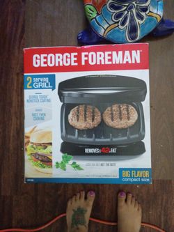 George Foreman grill compact size
