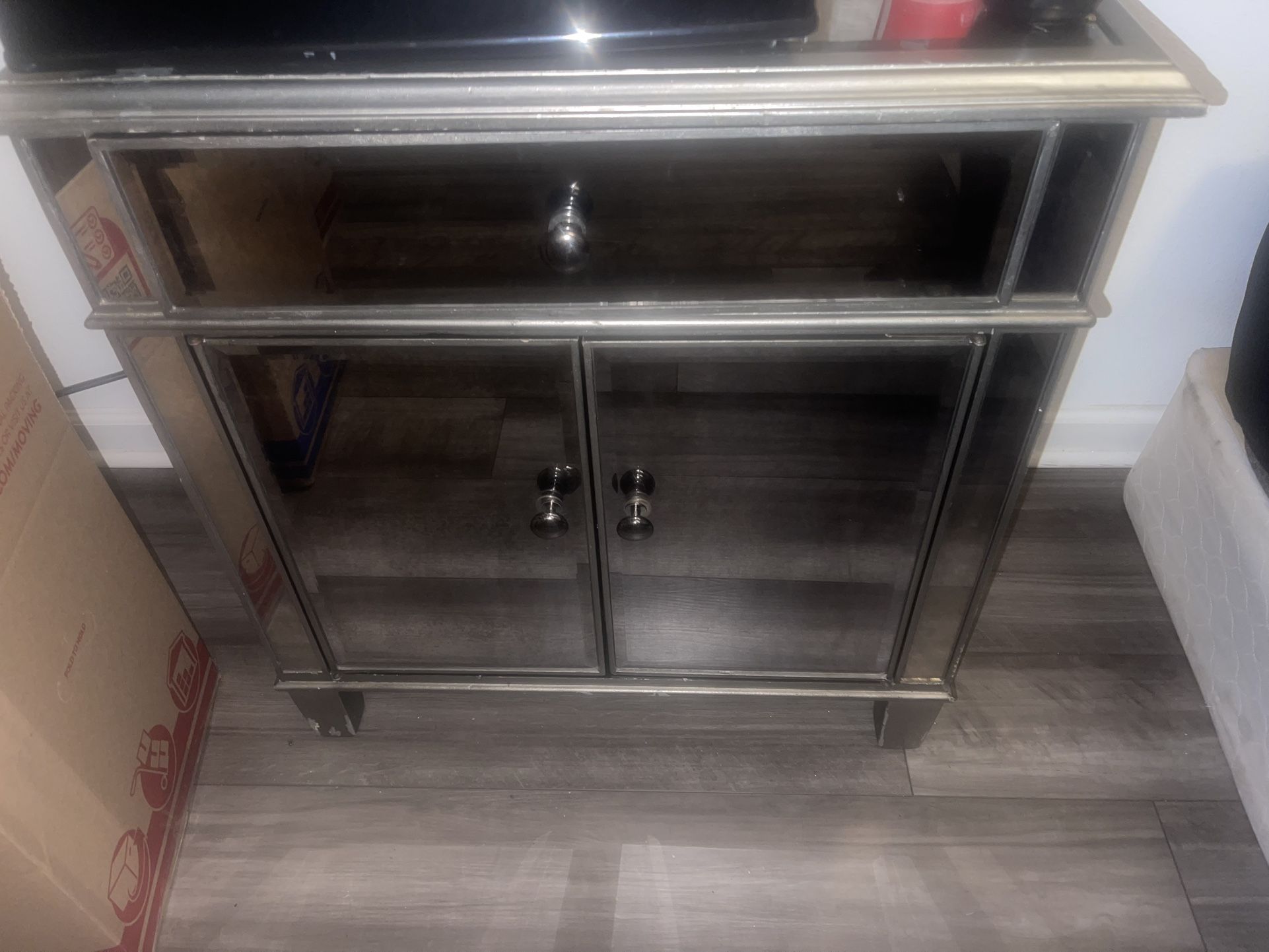 2 Glass Nightstands For 100