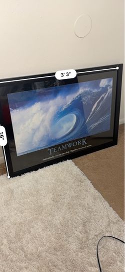Teamwork Motivational Framed Poster 3'3" x 26"