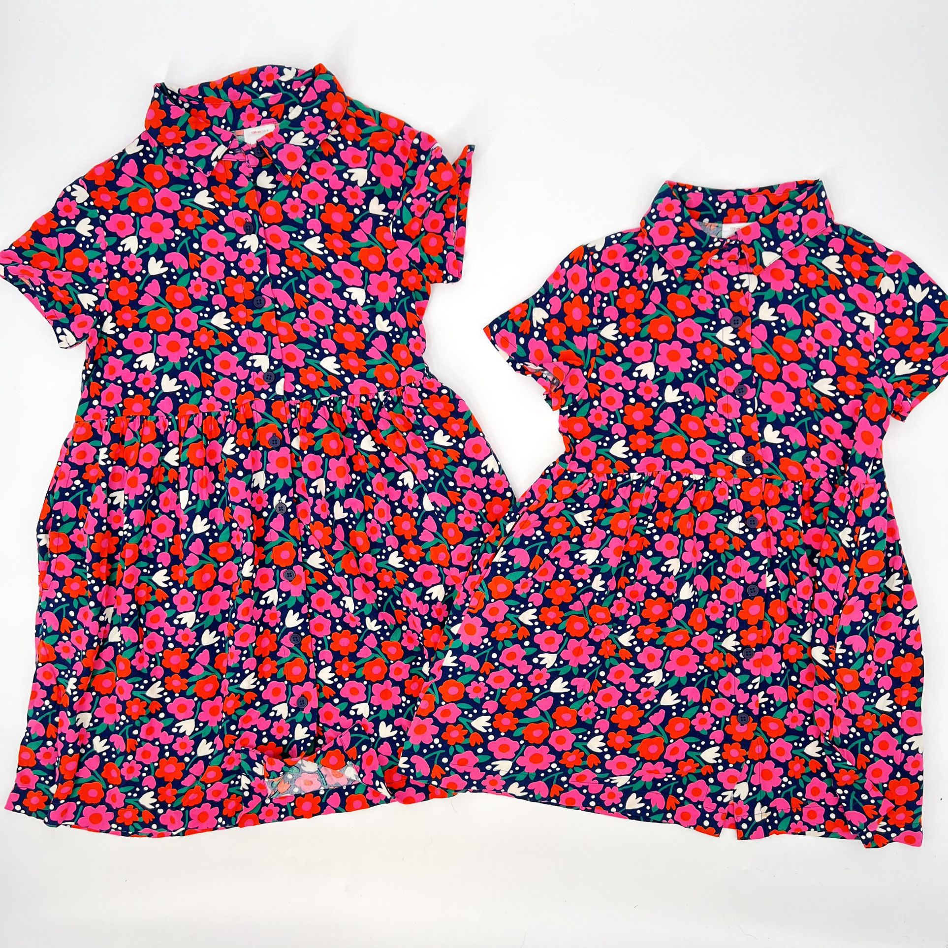 Hanna Andersson Sister Set of Spring Floral Tulip Flowers Girls Sizes 8 and 5