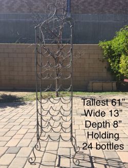 Metal wine rack. 24 bottles