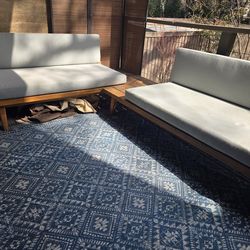 All Modern Sunbrella Outdoor Solid Wood Sectional Furniture