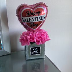Valentines Day Gift Mirrored Flower Vase Home Decor 
