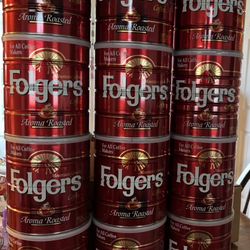 12 Folgers Cans 
