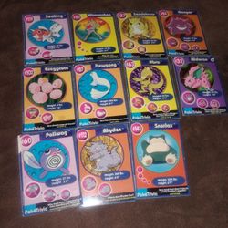 Lot of 11 original Pokemon trivia cards from the movie Mewtwo Strikes Back.   Rare
