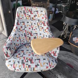 Art Deco Style Swivel Chair With  Table