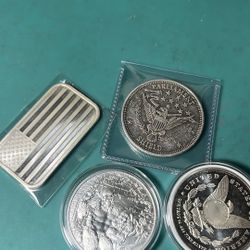 Silver Ounce Oz Rounds And Bars .999 Fine Silver Ag Bar Round Coin