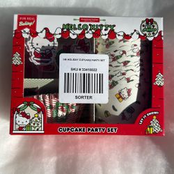 Hello Kitty Christmas Cupcake Party Set