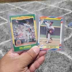 Orel Hershiser  Fleer Dodgers Baseball Card Lot 