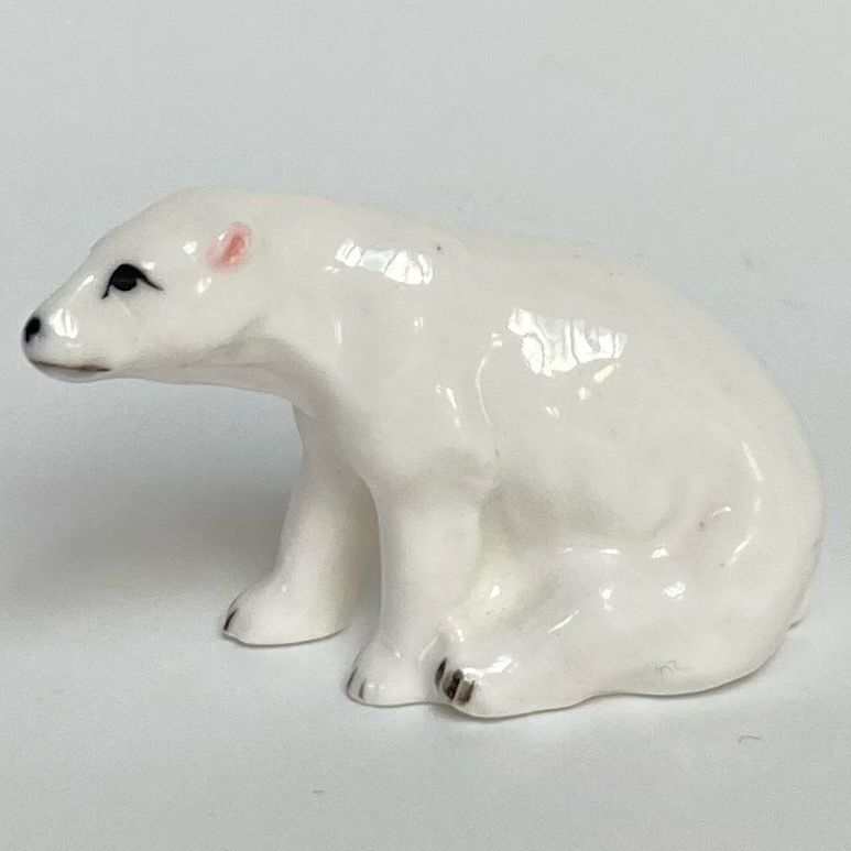 Vintage Miniature Bone China Polar Bear Figurine
