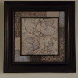 Vintage Wall Art Map