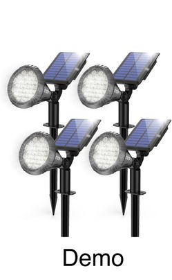 Solar Lights Outdoor (Cool White; 4-Pack)