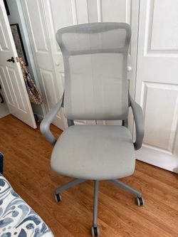 Gray Mesh High-Back Office Chair