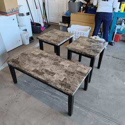 Coffee Table And Matching End Tables