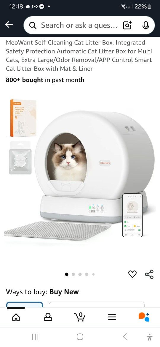 MeoWant Self-Cleaning Cat Litter Box