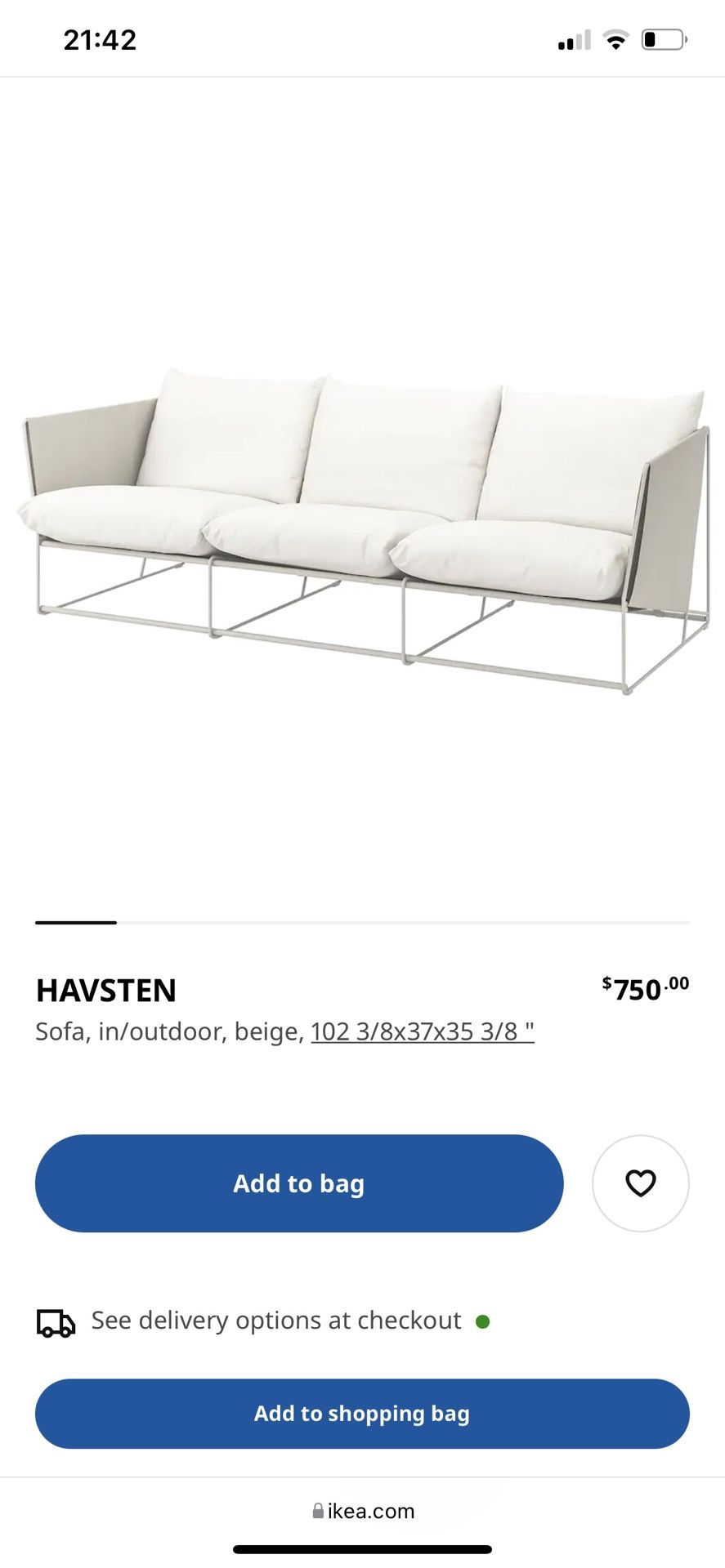 IKEA Havsten Indoor/outdoor Couch 