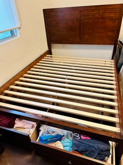 Real wood Queen size bed frame