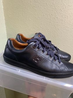 lly Orivel Leather Sneakers Size - US 13 Blue Navy.  Authentic, like new