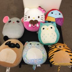 8” Squishmallows And TY Plushes