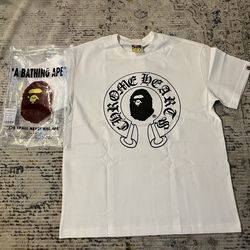 White Bape X chrome hearts Collab, SIZE MEDIUM
