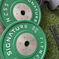 🏋️‍♀️Brand New in Box 25lb Bumper Plates. 1.20/lb for the pair!!🏋️‍♀️ $60