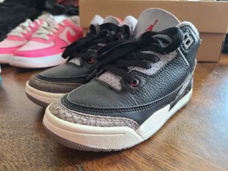 Kids Air Jordan 3 Black Cement sz 11 C