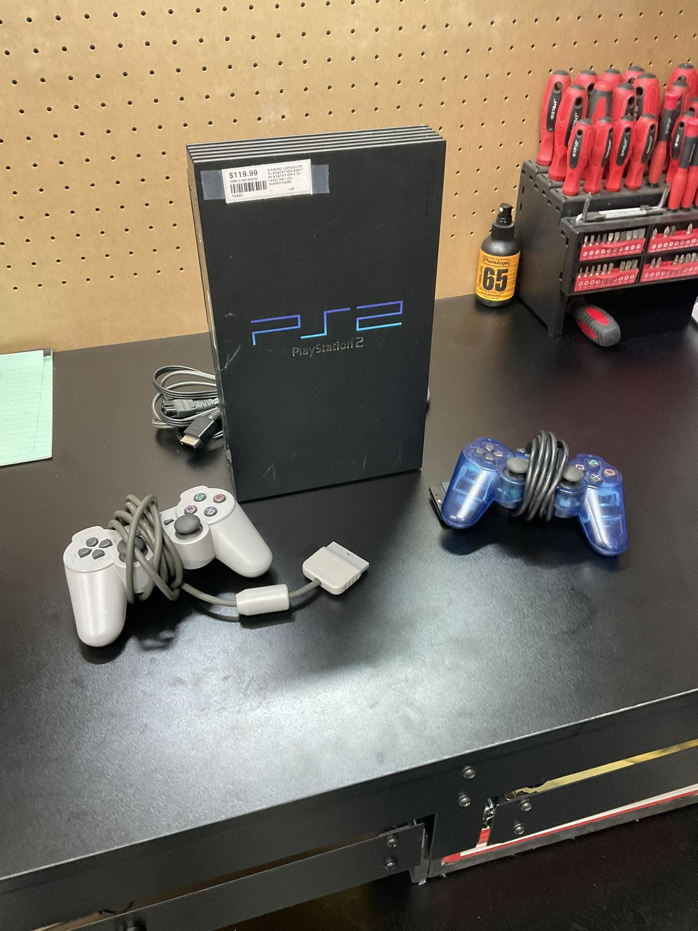 PS2 (w/ cables & 2 controllers)