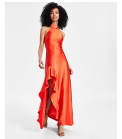 Marmalade Ruffled Halter Gown size 16