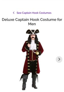 Deluxe Captain Hook Costume for Men - Size Medium