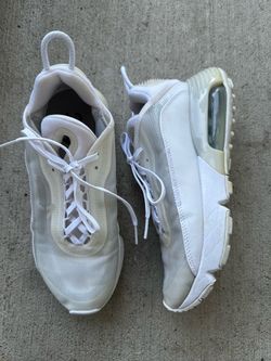 Nike Air Max 2090 BV9977-100 Mens US 6 Running Shoes Triple White Sneakers