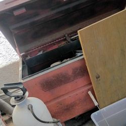 Large Sturdy Tool Box All Wood Work Tools In Luded