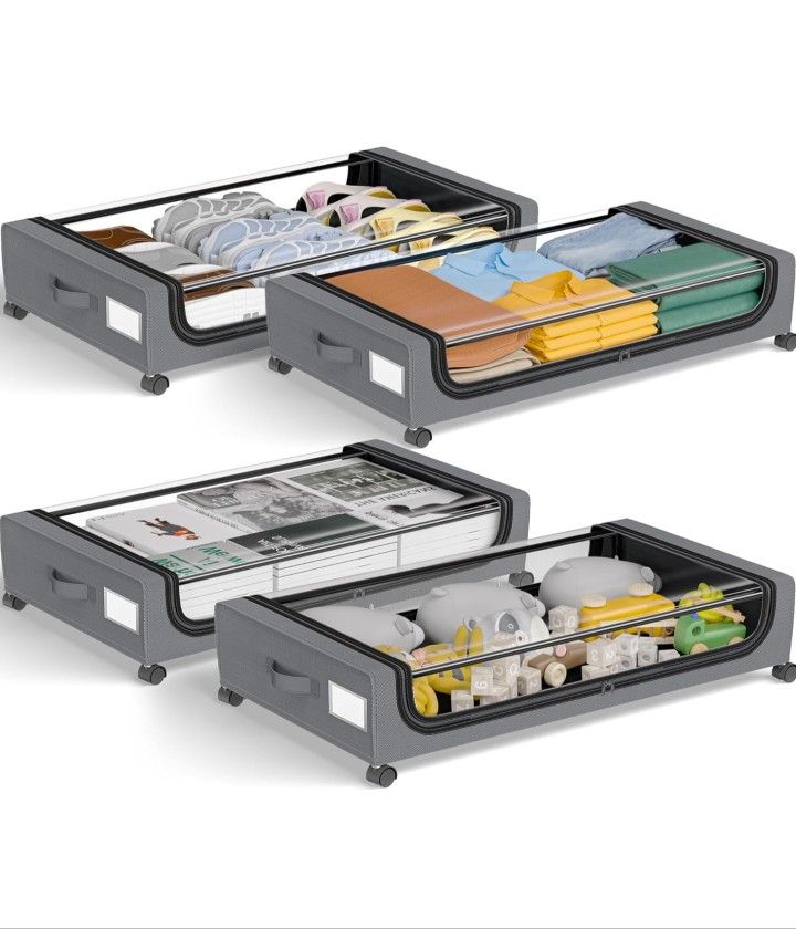 Under Bed Storage with Wheels: XXL Underbed Storage Containers with Lids