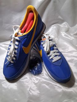New Nike Waffle Trainer 2 Blue Yellow size 10 1/2