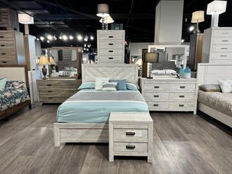 In-Stock Warehouse Deal: Natural Oak Wooden Bedroom Suite (Queen & King) - COD & Easy Financing